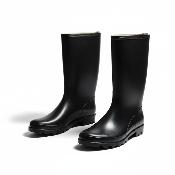 billito Shoes - Billito Tall Black Rain Boots Women's Size 10